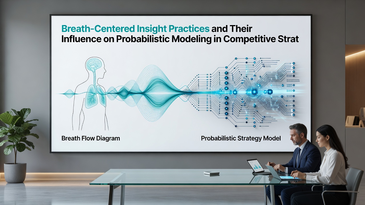 Strategic game analysis session incorporating breath awareness techniques for improved probabilistic assessment