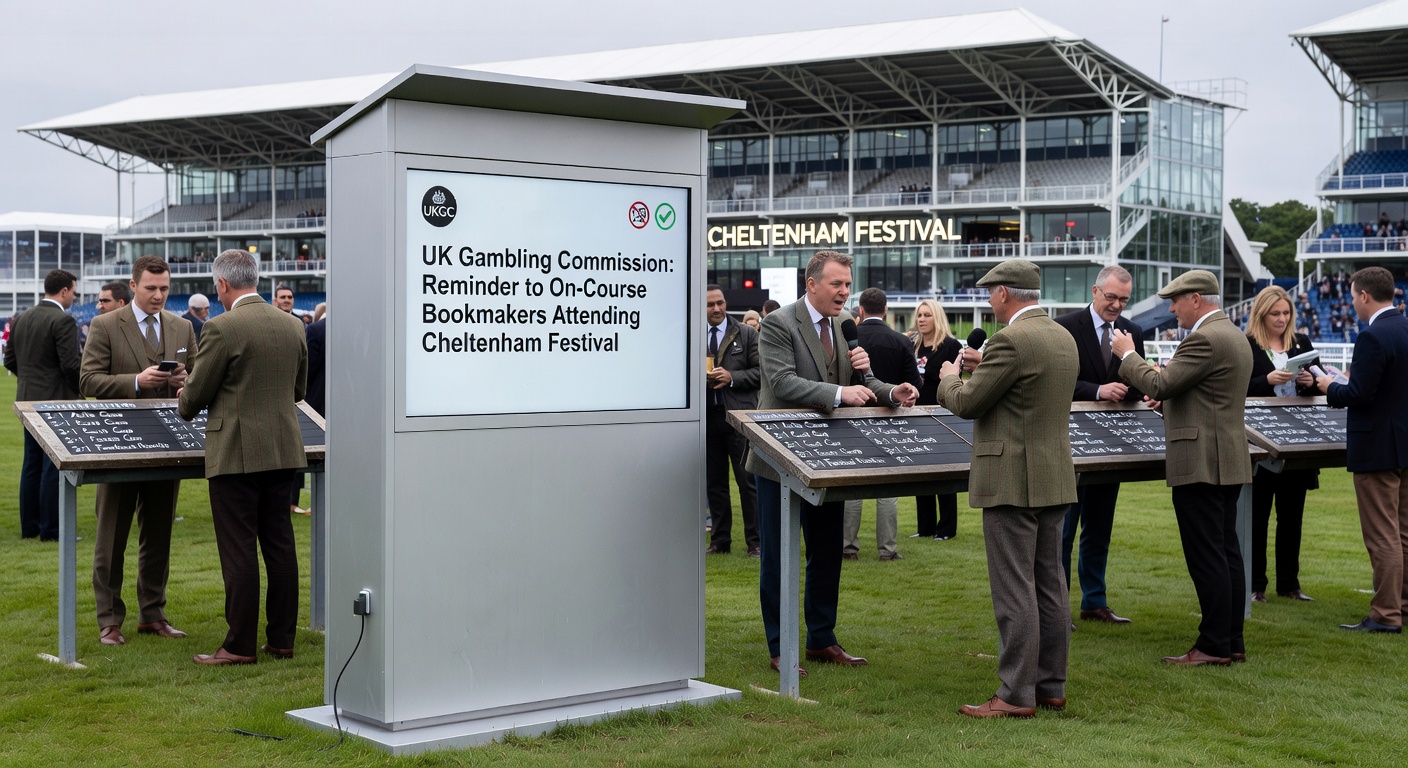Close-up of hands exchanging cash at a bookmaker's pitch during a horse race, with racecourse crowds and jockey silks in the background, capturing the intensity of on-site wagering
