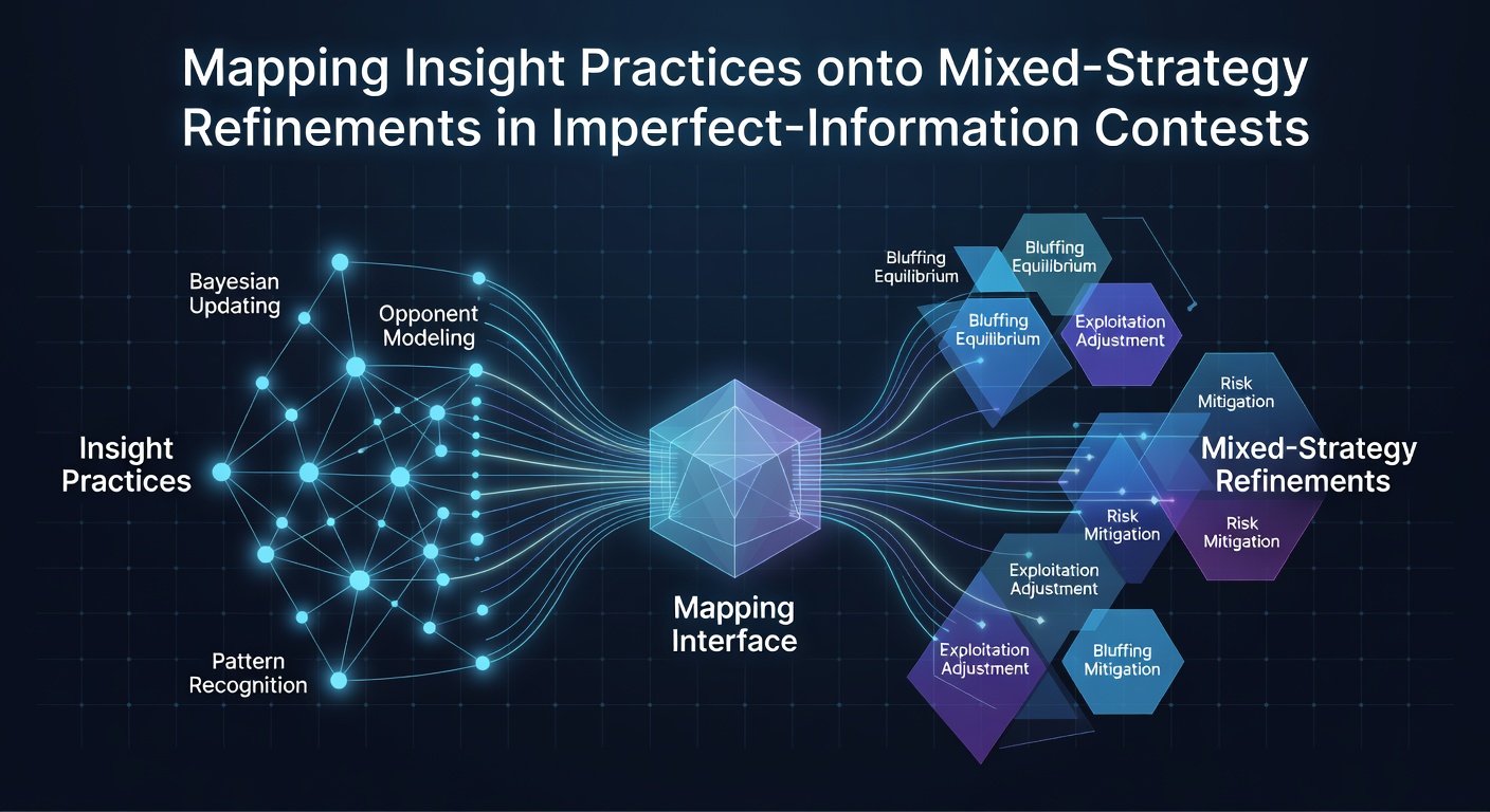 Visualization of insight practices integrated with mixed strategy refinements in game theory models